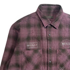SHGGY CHECK SHIRT CRYSTAL / BURGUNDY