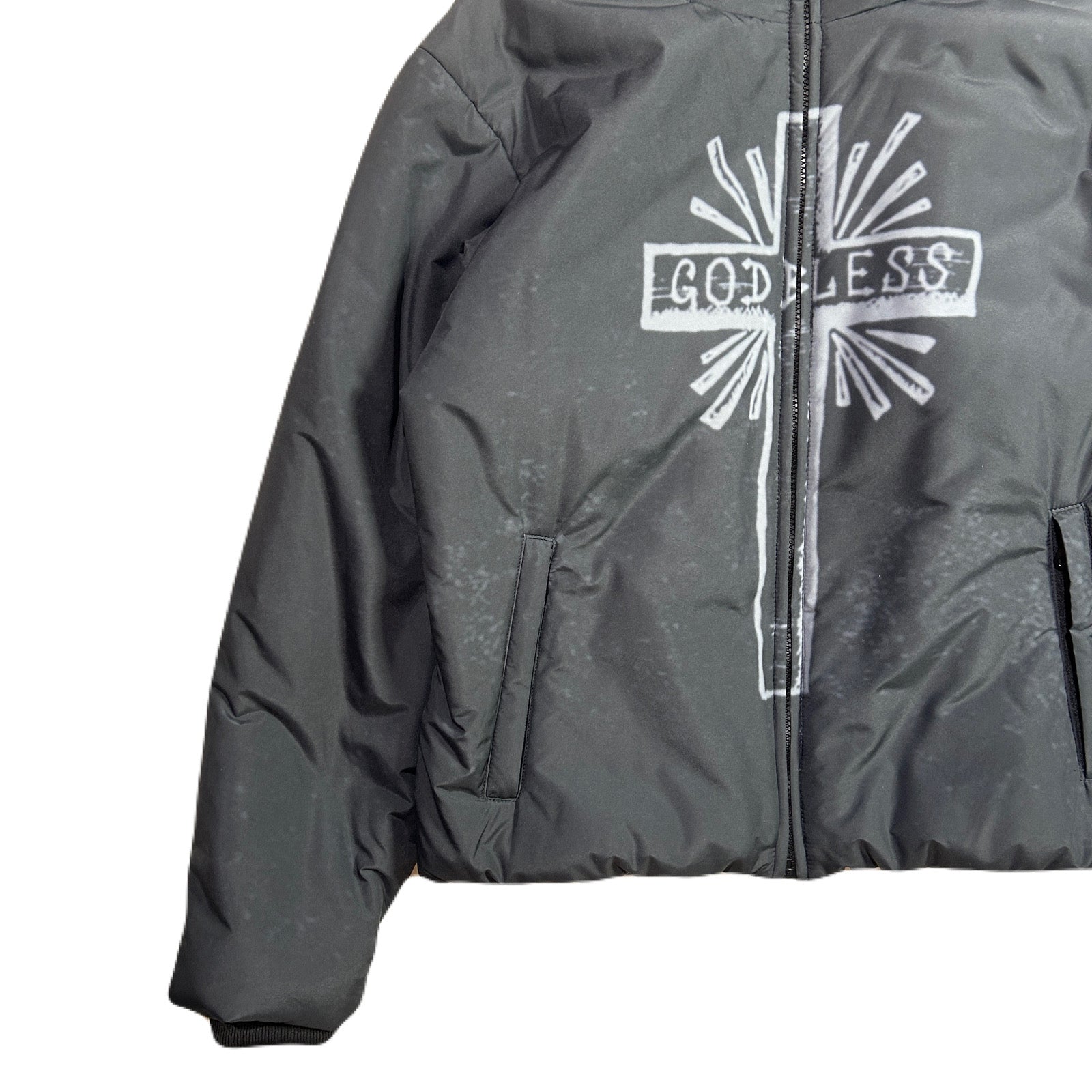 画像をギャラリービューアに読み込む, CROSS INKJET PRINT HOODIE / GRAY