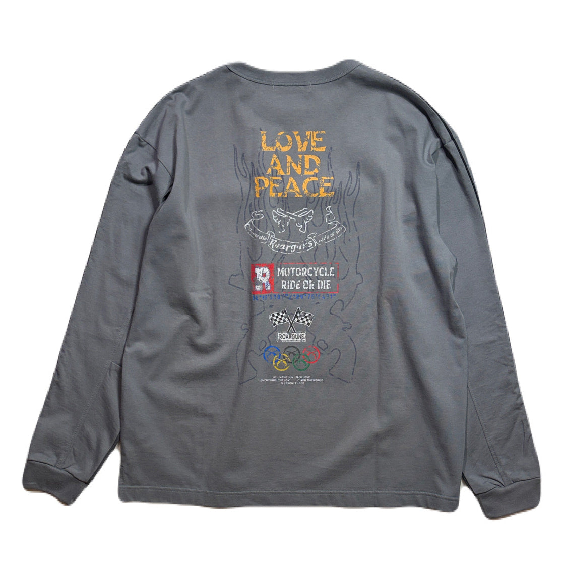 将图片加载到图库查看器，INKJET PRINT LONG SLEEVE T-SHIRT / GRAY