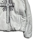 CROSS INKJET PRINT HOODIE / OFF WHITE