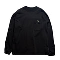 MOC NECK POCKET L/S T-SHIRTS CRYSTAL / BLACK