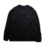 MOC NECK POCKET L/S T-SHIRTS CRYSTAL / BLACK