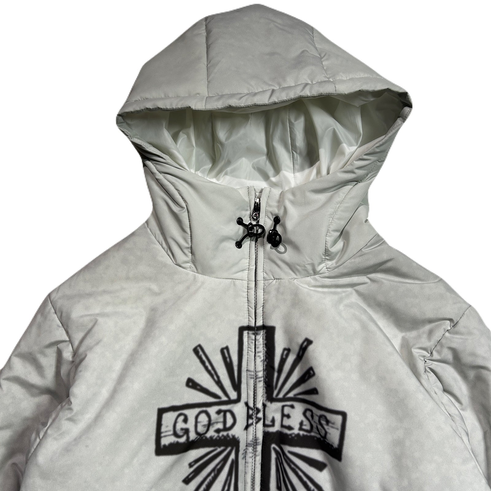 将图片加载到图库查看器，CROSS INKJET PRINT HOODIE / OFF WHITE