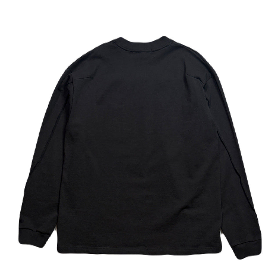 将图片加载到图库查看器，MOC NECK POCKET L/S T-SHIRTS CRYSTAL / BLACK
