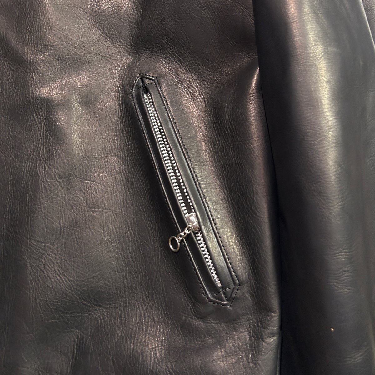 OIL WAX LEATHER JACKET / BLACK