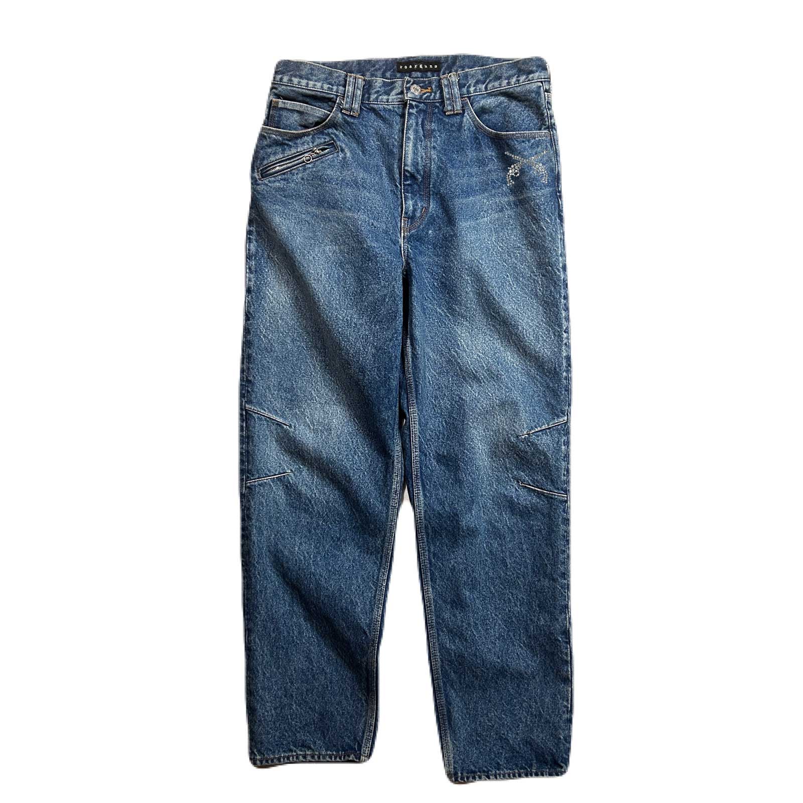 画像をギャラリービューアに読み込む, STONE BIO CRYSTAL DENIM PANTS  / INDIGO