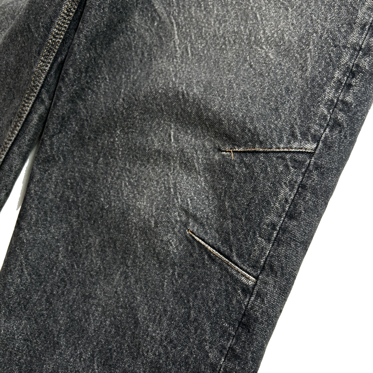 STONE BIO CRYSTAL DENIM PANTS  / BLACK