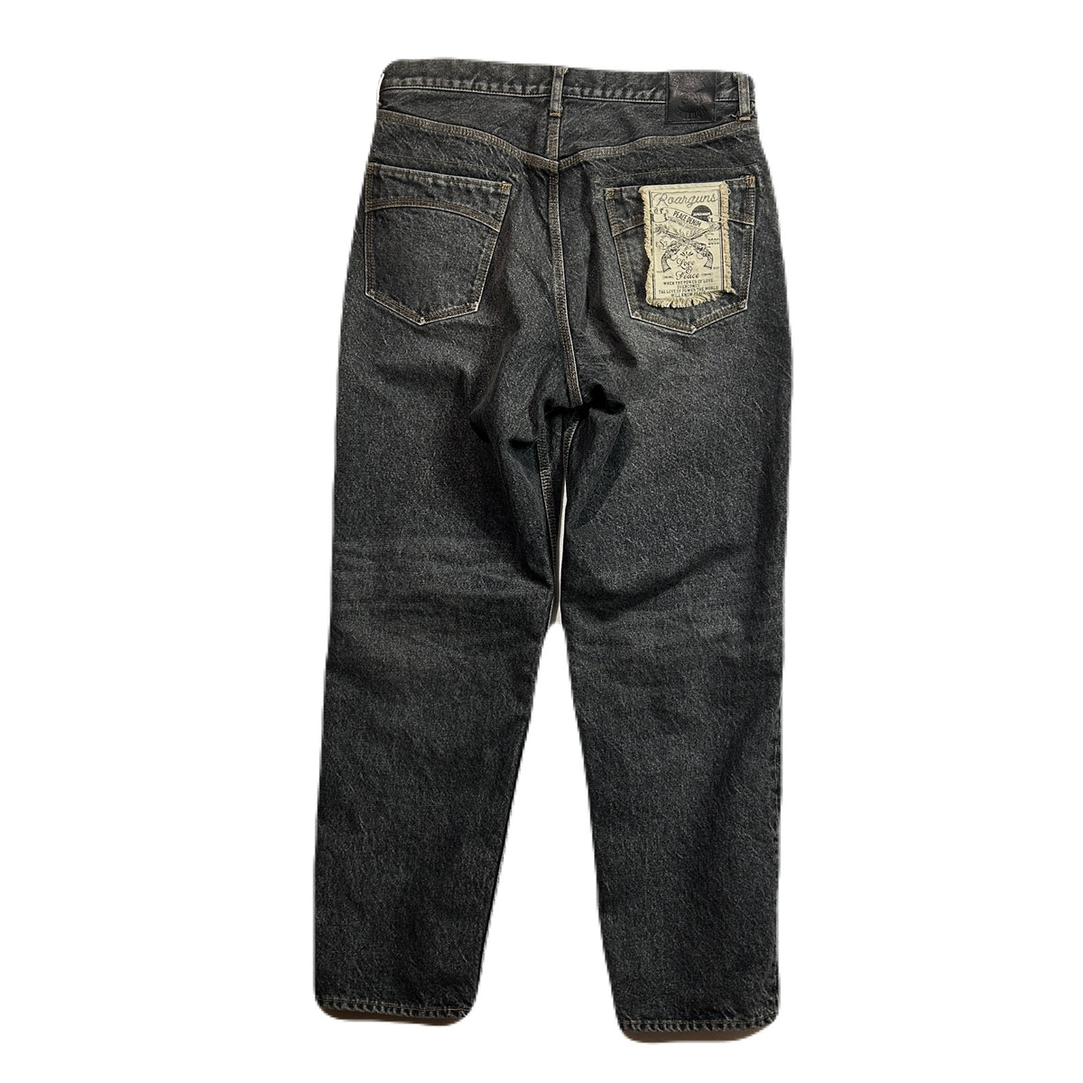 STONE BIO CRYSTAL DENIM PANTS  / BLACK