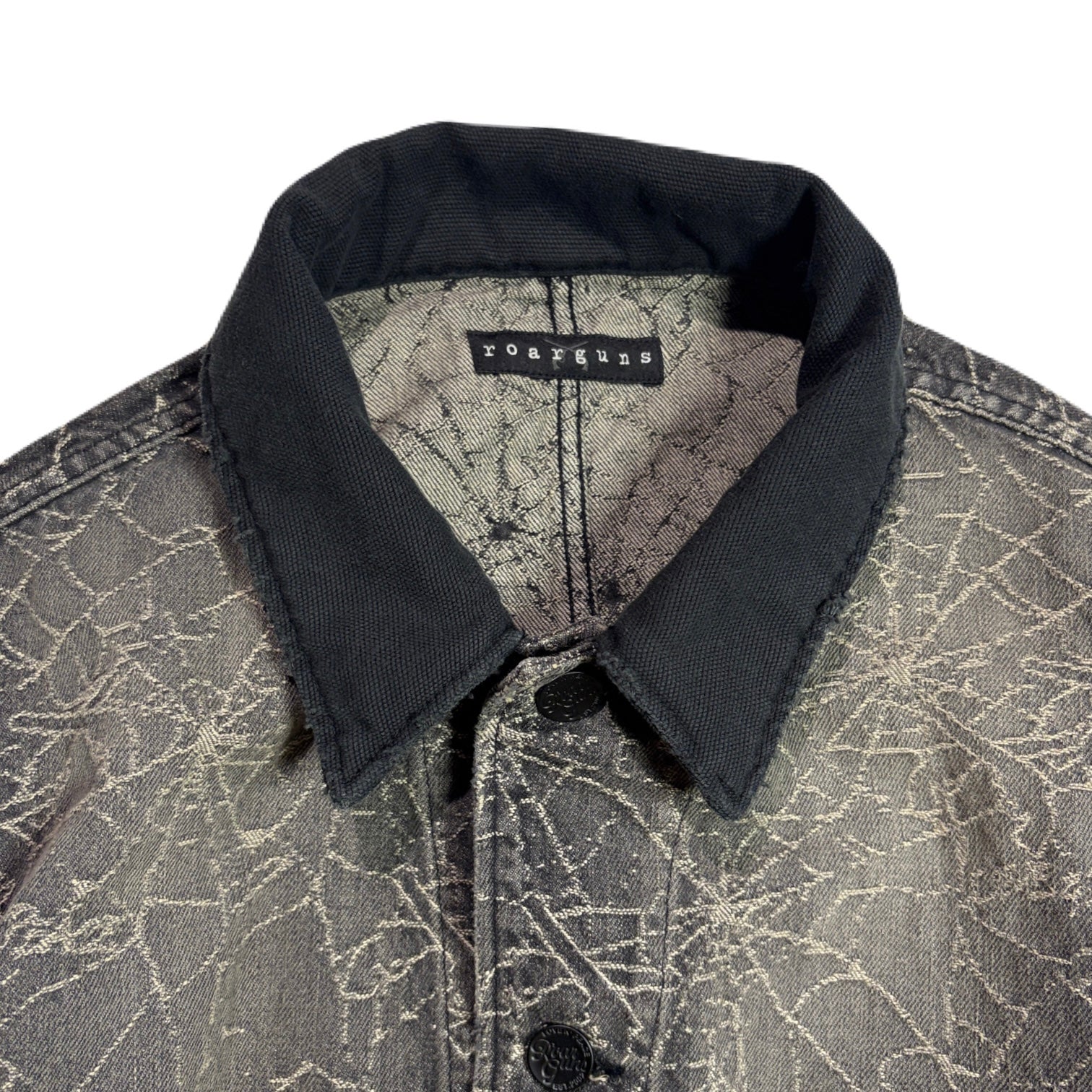 Load image into Gallery viewer, SPIDER JAQUARD DENIM JACKET / BLACK