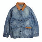 SPIDER JAQUARD DENIM JACKET / BLUE
