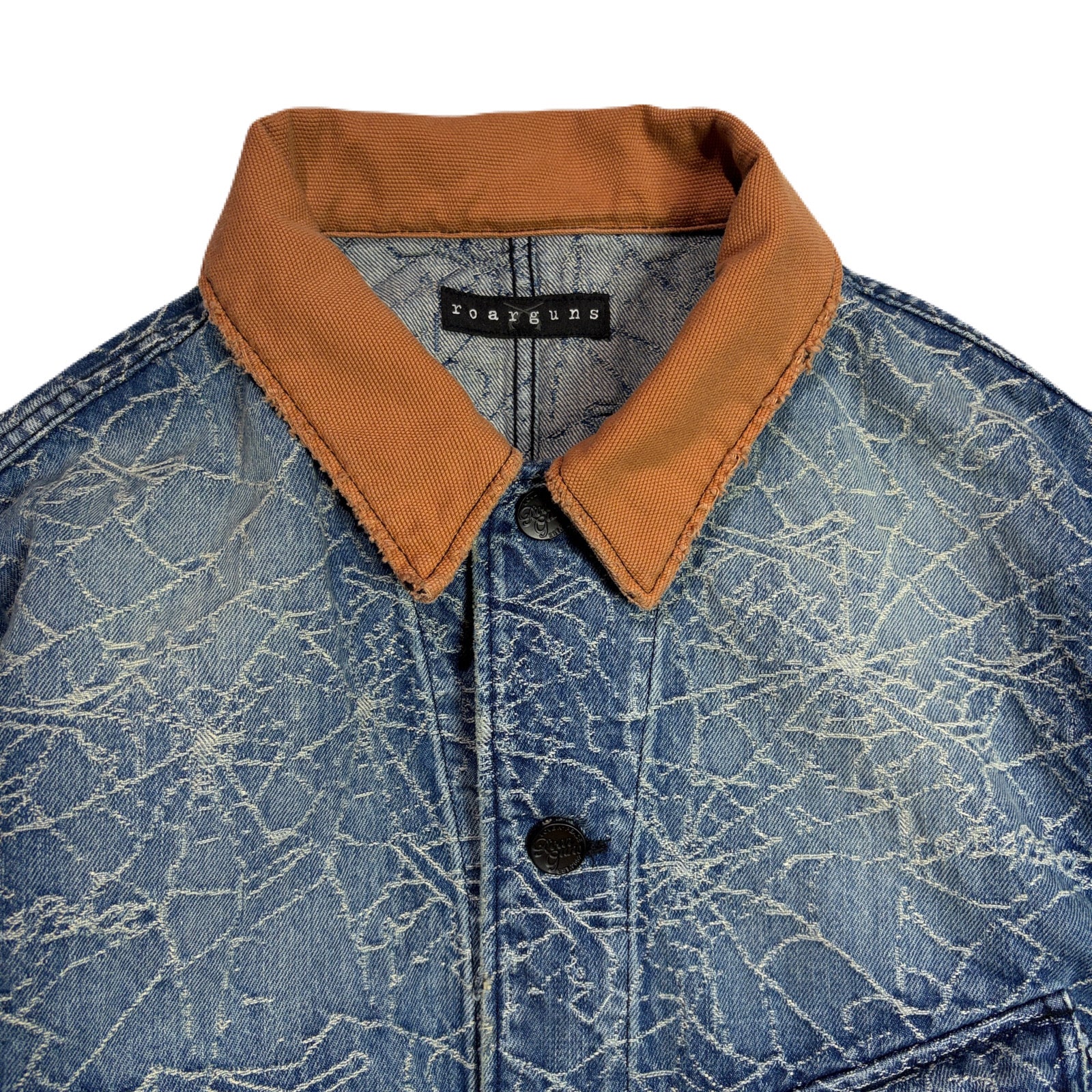Load image into Gallery viewer, SPIDER JAQUARD DENIM JACKET / BLUE