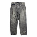 SPIDER JAQUARD DENIM PANTS / BLACK