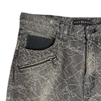 SPIDER JAQUARD DENIM PANTS / BLACK