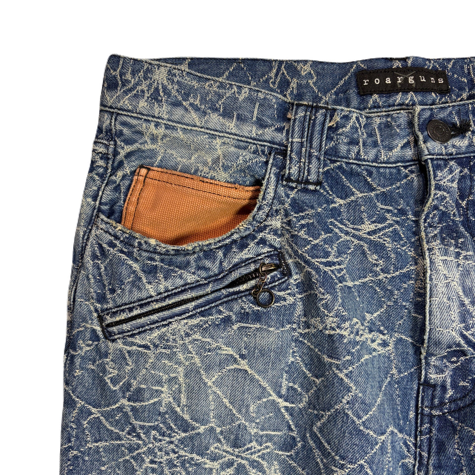 画像をギャラリービューアに読み込む, SPIDER JAQUARD DENIM PANTS / BLUE
