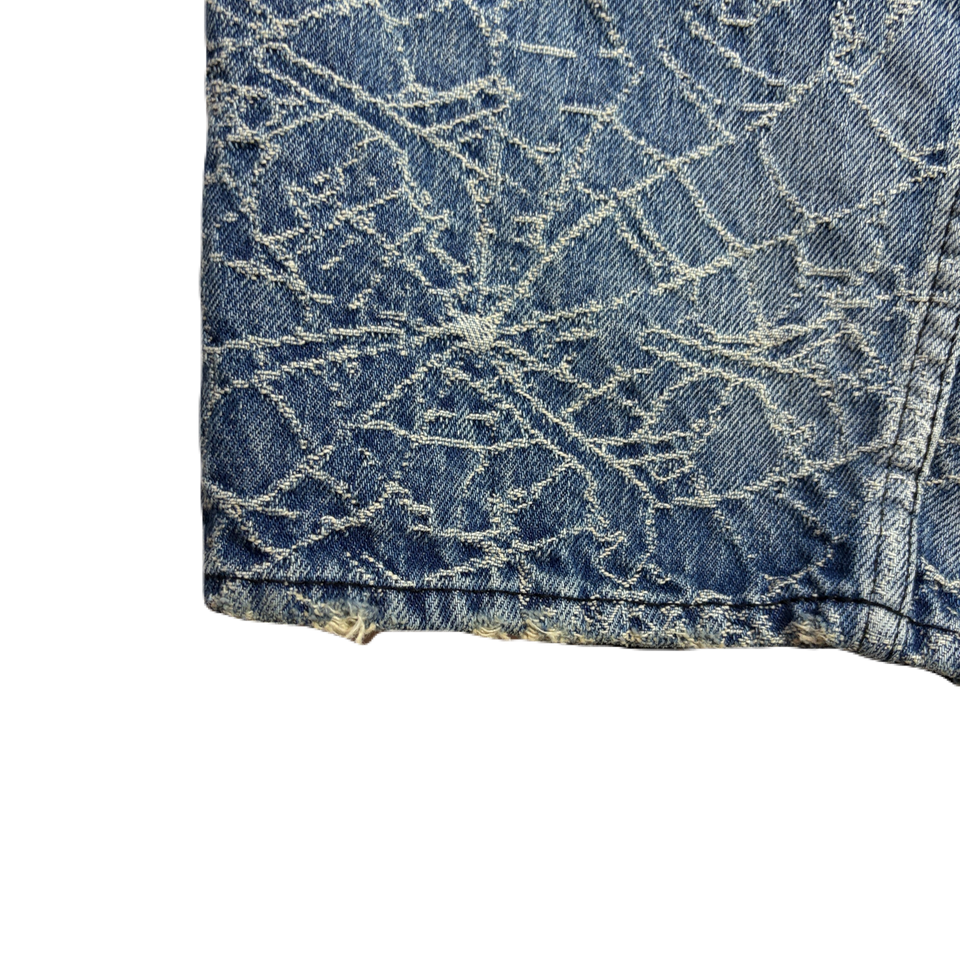 画像をギャラリービューアに読み込む, SPIDER JAQUARD DENIM PANTS / BLUE
