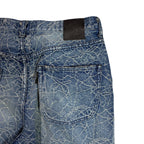 SPIDER JAQUARD DENIM PANTS / BLUE