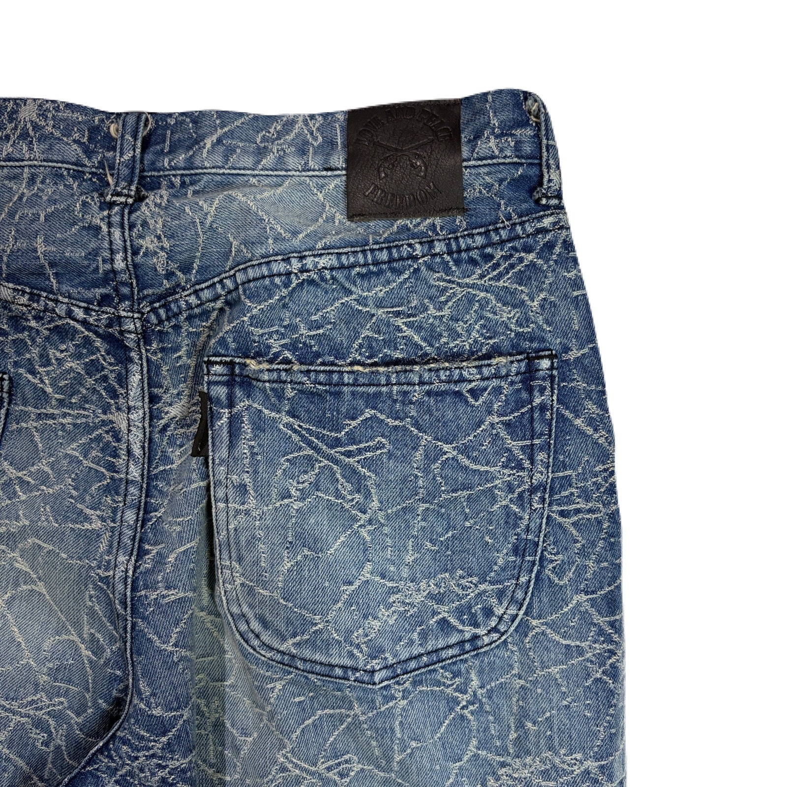 画像をギャラリービューアに読み込む, SPIDER JAQUARD DENIM PANTS / BLUE