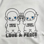 RE-STOCK CHEEKEY PRINT L/S T-SHIRT / WHITE