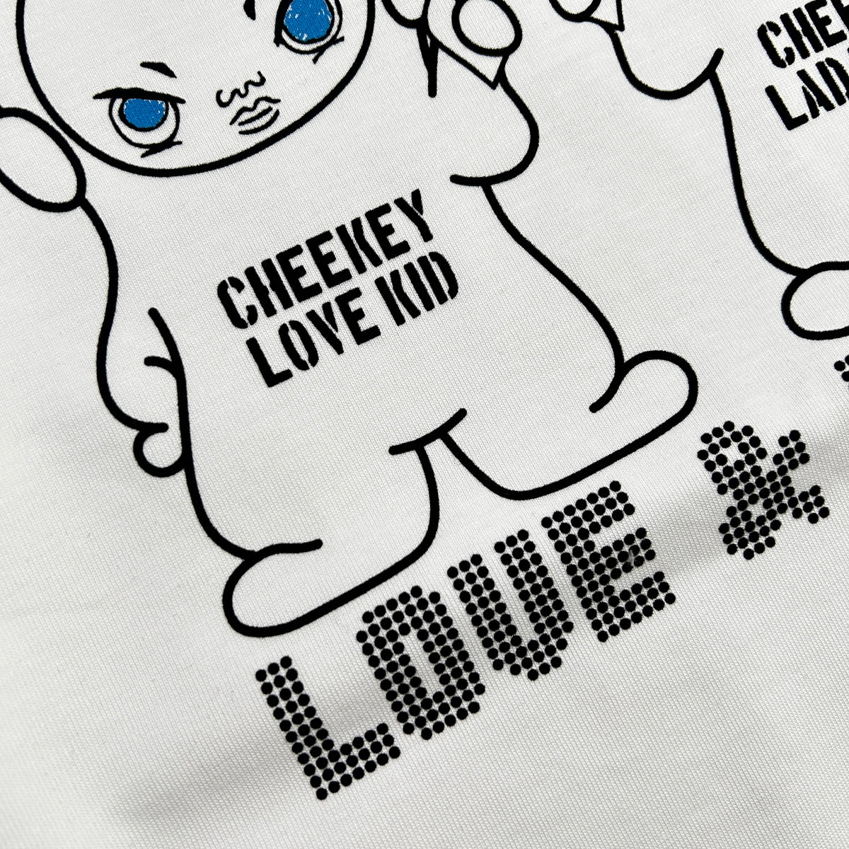 RE-STOCK CHEEKEY PRINT L/S T-SHIRT / WHITE