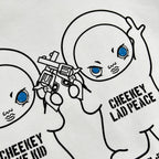 RE-STOCK CHEEKEY PRINT L/S T-SHIRT / WHITE
