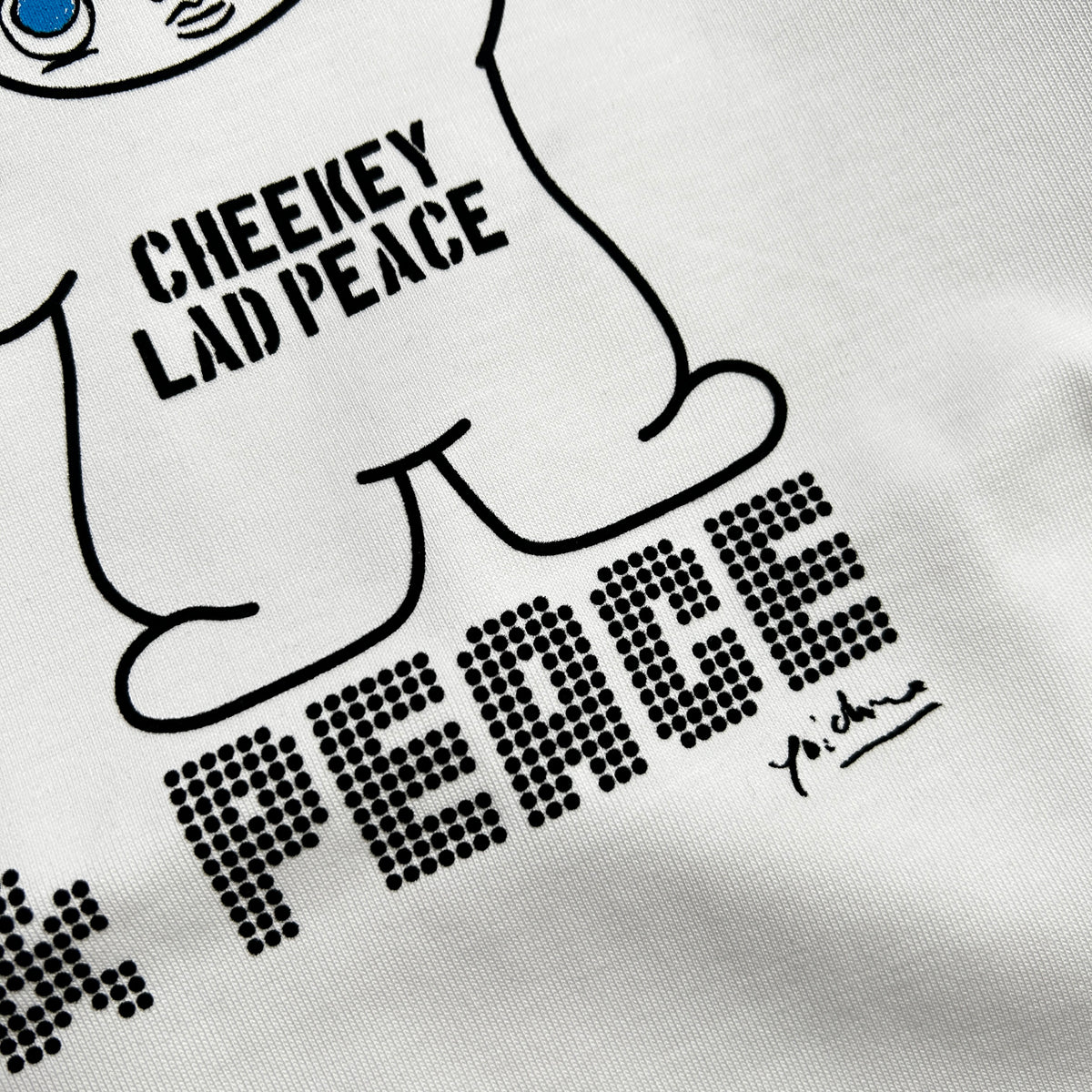 RE-STOCK CHEEKEY PRINT L/S T-SHIRT / WHITE