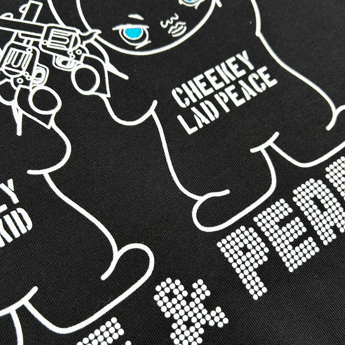 RE-STOCK CHEEKEY PRINT L/S T-SHIRT / BLACK