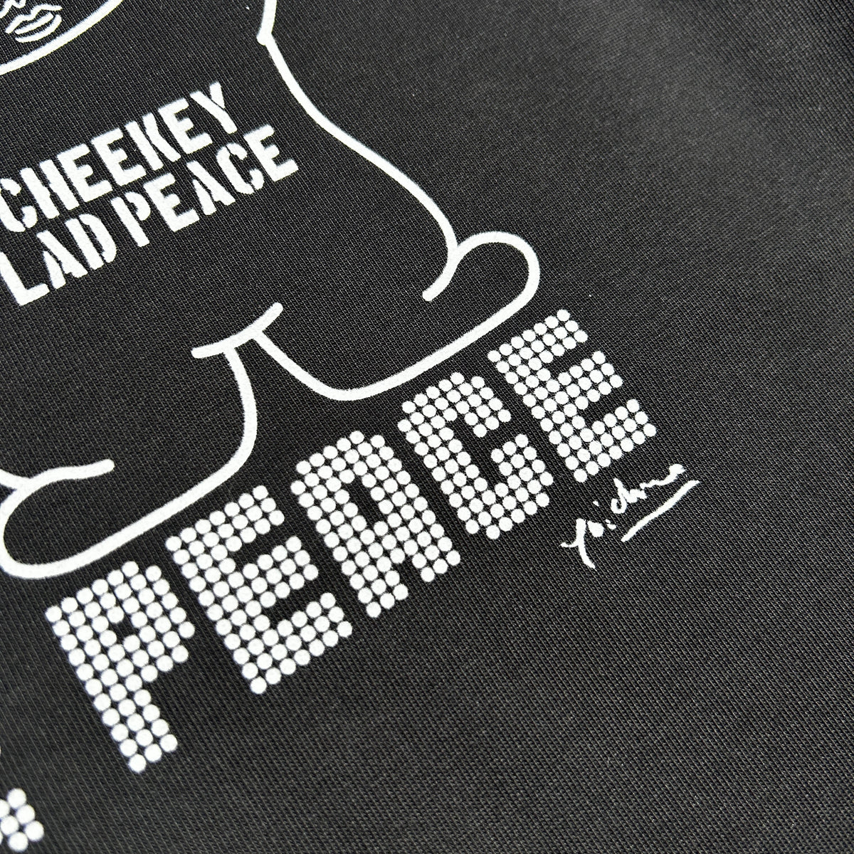RE-STOCK CHEEKEY PRINT L/S T-SHIRT / BLACK