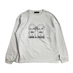 RE-STOCK CHEEKEY PRINT L/S T-SHIRT / WHITE