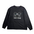 RE-STOCK CHEEKEY PRINT L/S T-SHIRT / BLACK