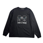 RE-STOCK CHEEKEY PRINT L/S T-SHIRT / BLACK