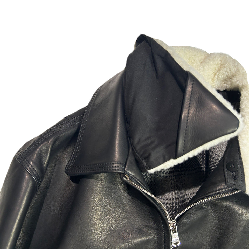 画像をギャラリービューアに読み込む, OIL WAX LEATHER JACKET / BLACK
