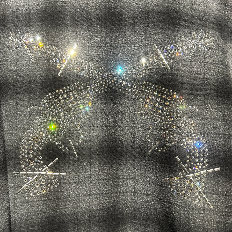画像をギャラリービューアに読み込む, SHGGY CHECK SHIRT CRYSTAL / BLACK