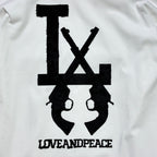 LA FUR PRINT L/S T-SHIRT / WHITE*BLACK