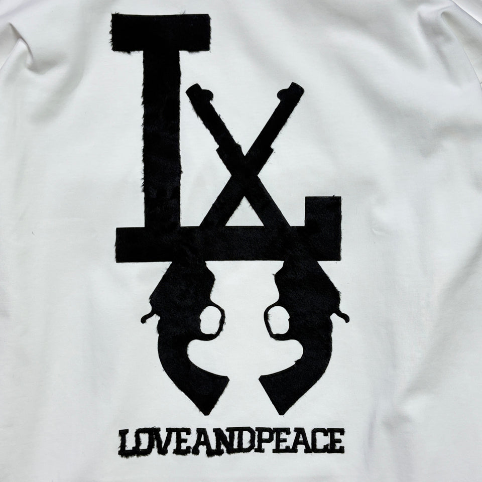 Load image into Gallery viewer, LA FUR PRINT L/S T-SHIRT / WHITE*BLACK