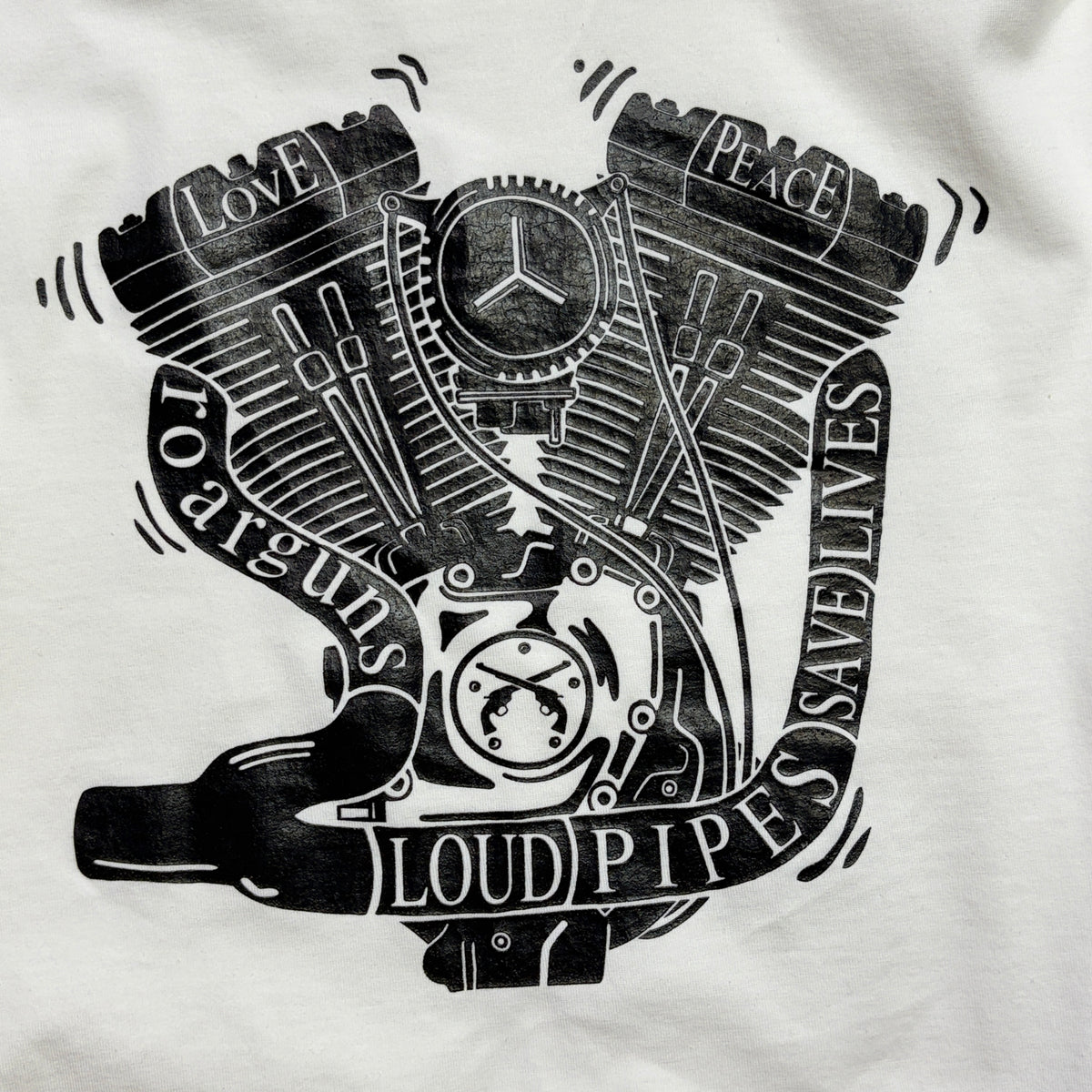 ORGANIC COTTON ENGINE T-SHIRT / WHITE
