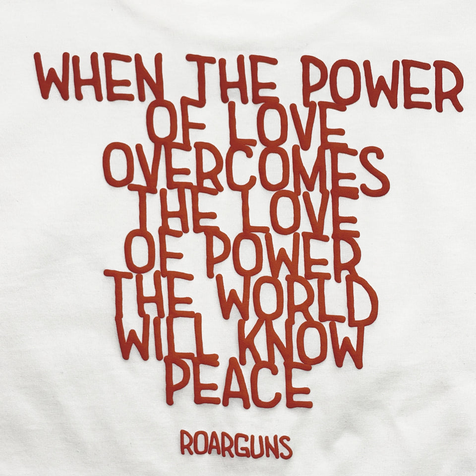 画像をギャラリービューアに読み込む, ORGANIC COTTON MESSAGE T-SHIRT / WHITE