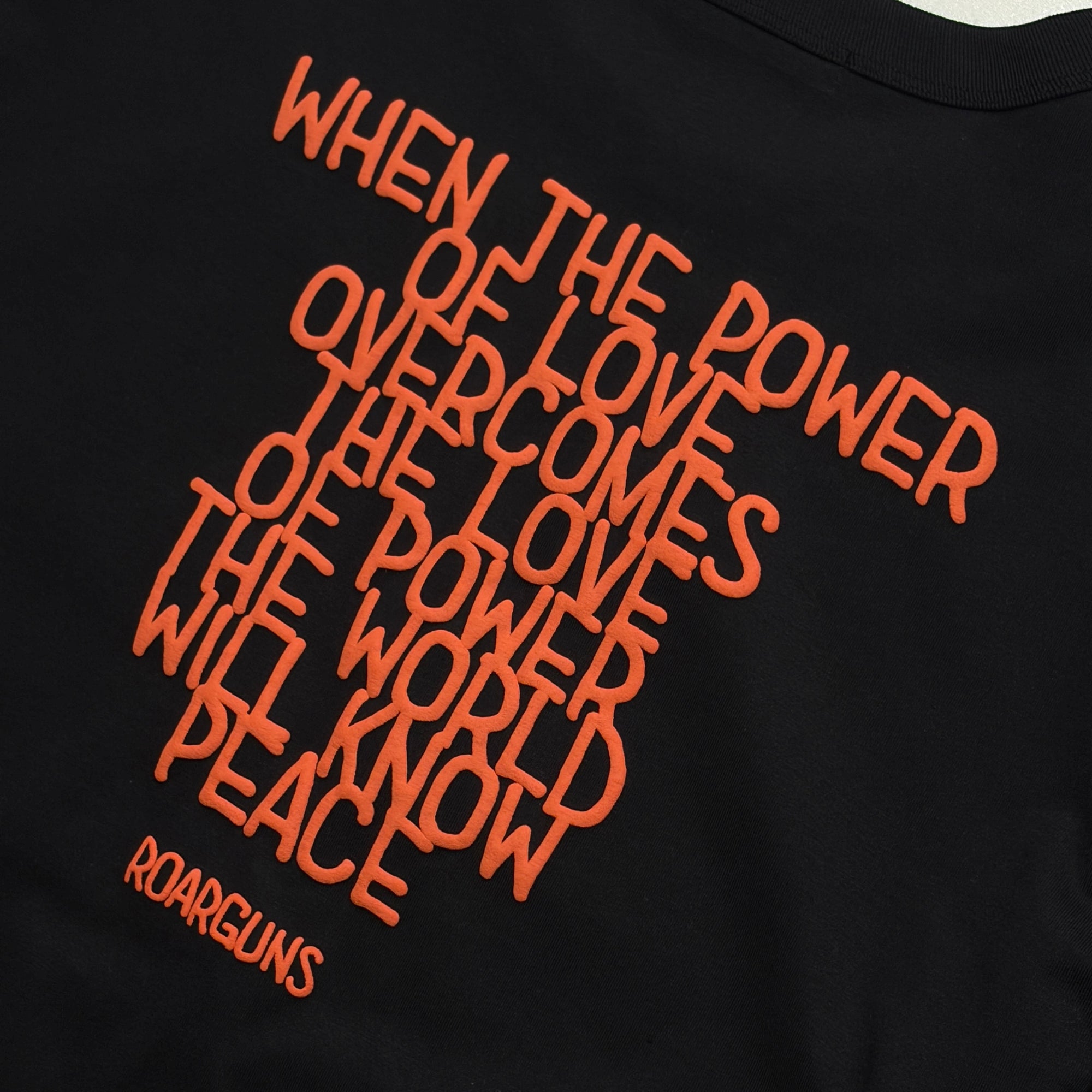 将图片加载到图库查看器，ORGANIC COTTON MESSAGE T-SHIRT / BLACK
