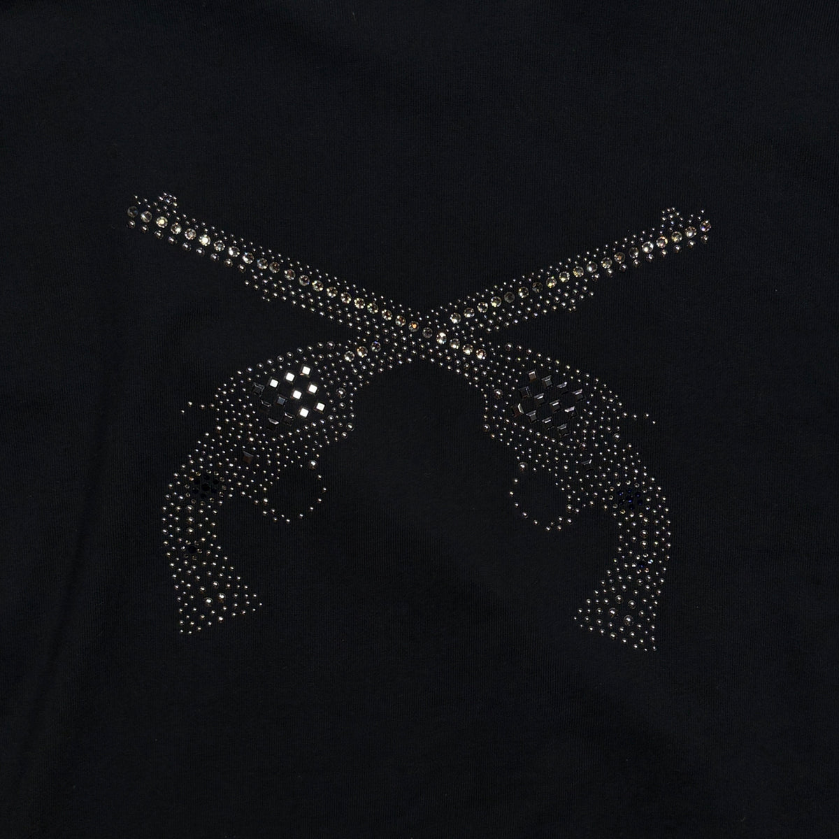 RE-STOCK ARCHIVE METAL CRYSTAL CROSSGUN T-SHIRT / BLACK