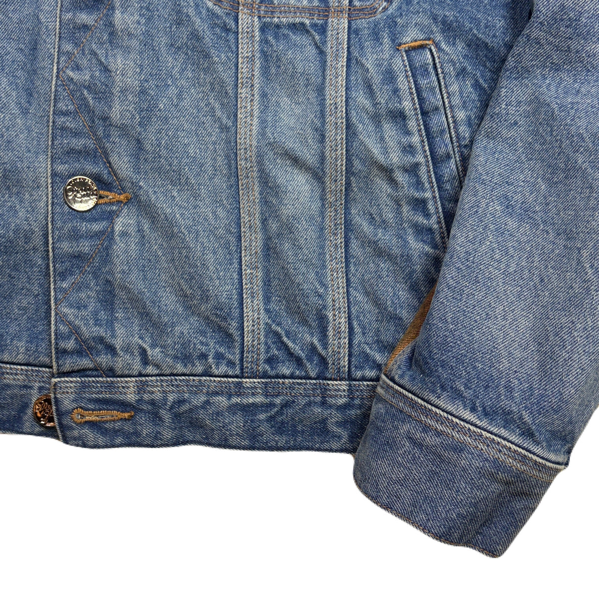 VINTAGE WASH DENIM JACKET SWAROVSKI / BLUE