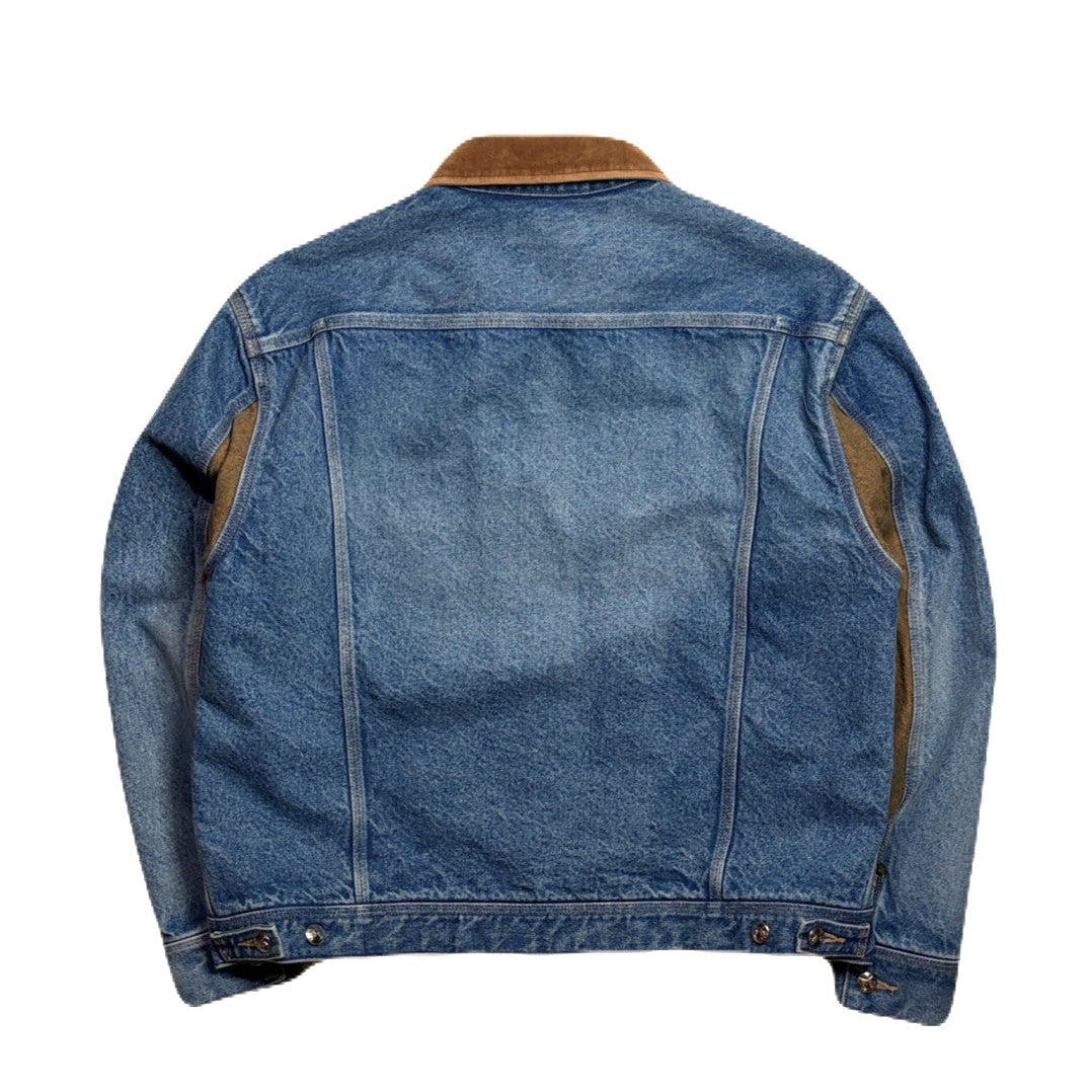 VINTAGE WASH DENIM JACKET SWAROVSKI / BLUE