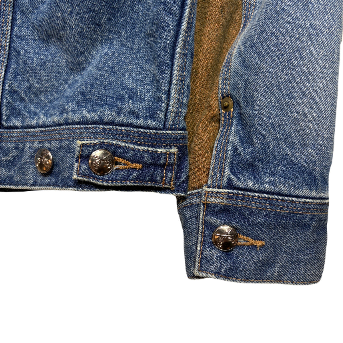 VINTAGE WASH DENIM JACKET SWAROVSKI / BLUE