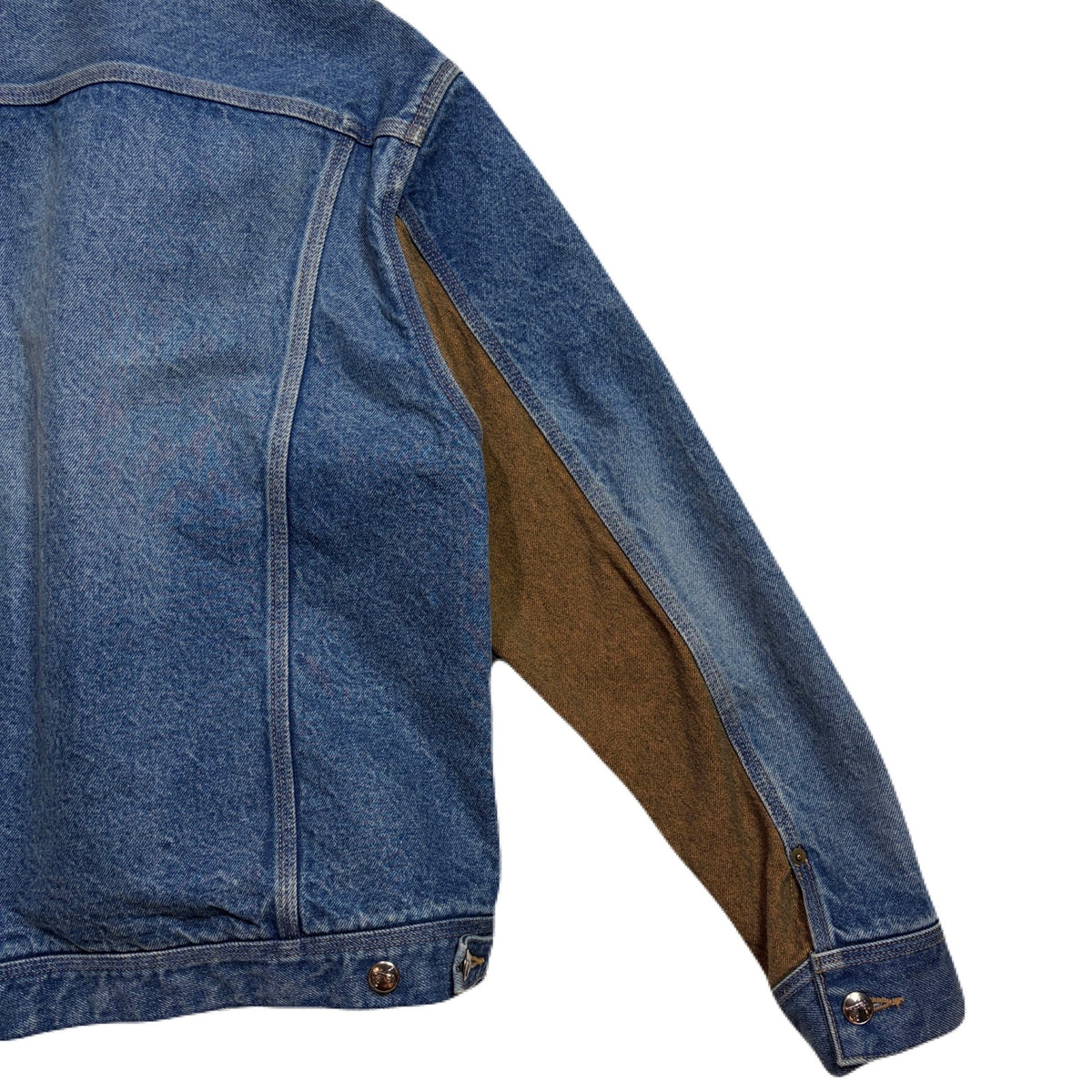 VINTAGE WASH DENIM JACKET SWAROVSKI / BLUE