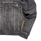 VINTAGE WASH DENIM JACKET SWAROVSKI / BLACK