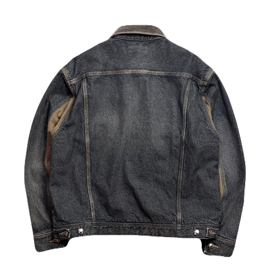 VINTAGE WASH DENIM JACKET SWAROVSKI / BLACK