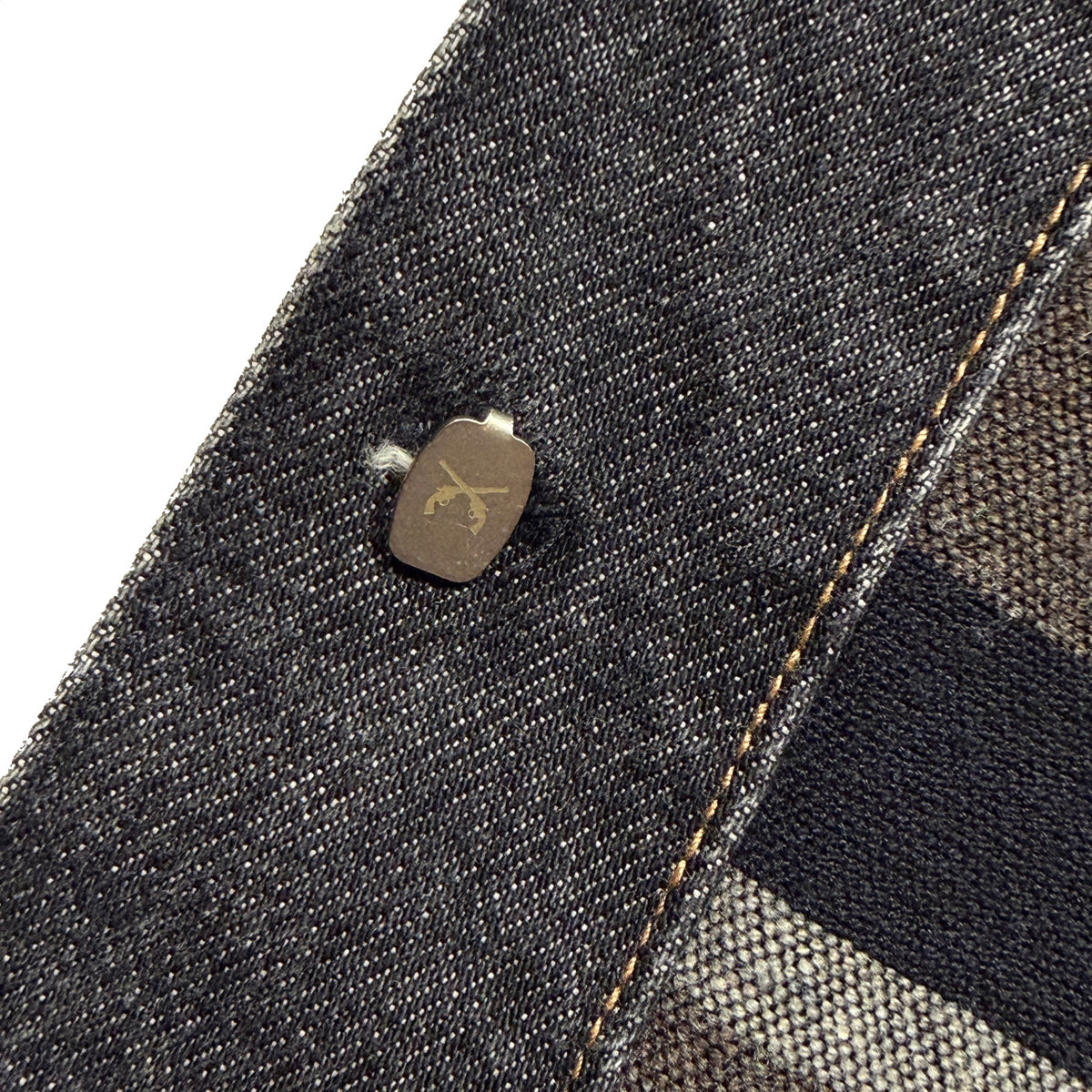 VINTAGE WASH DENIM JACKET SWAROVSKI / BLACK