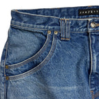 VINTAGE WASH DENIM WIDE PANTS / BLUE