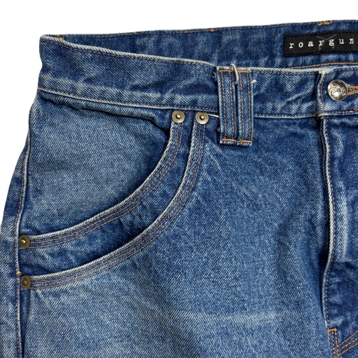 VINTAGE WASH DENIM WIDE PANTS / BLUE