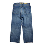 VINTAGE WASH DENIM WIDE PANTS / BLUE