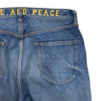VINTAGE WASH DENIM WIDE PANTS / BLUE