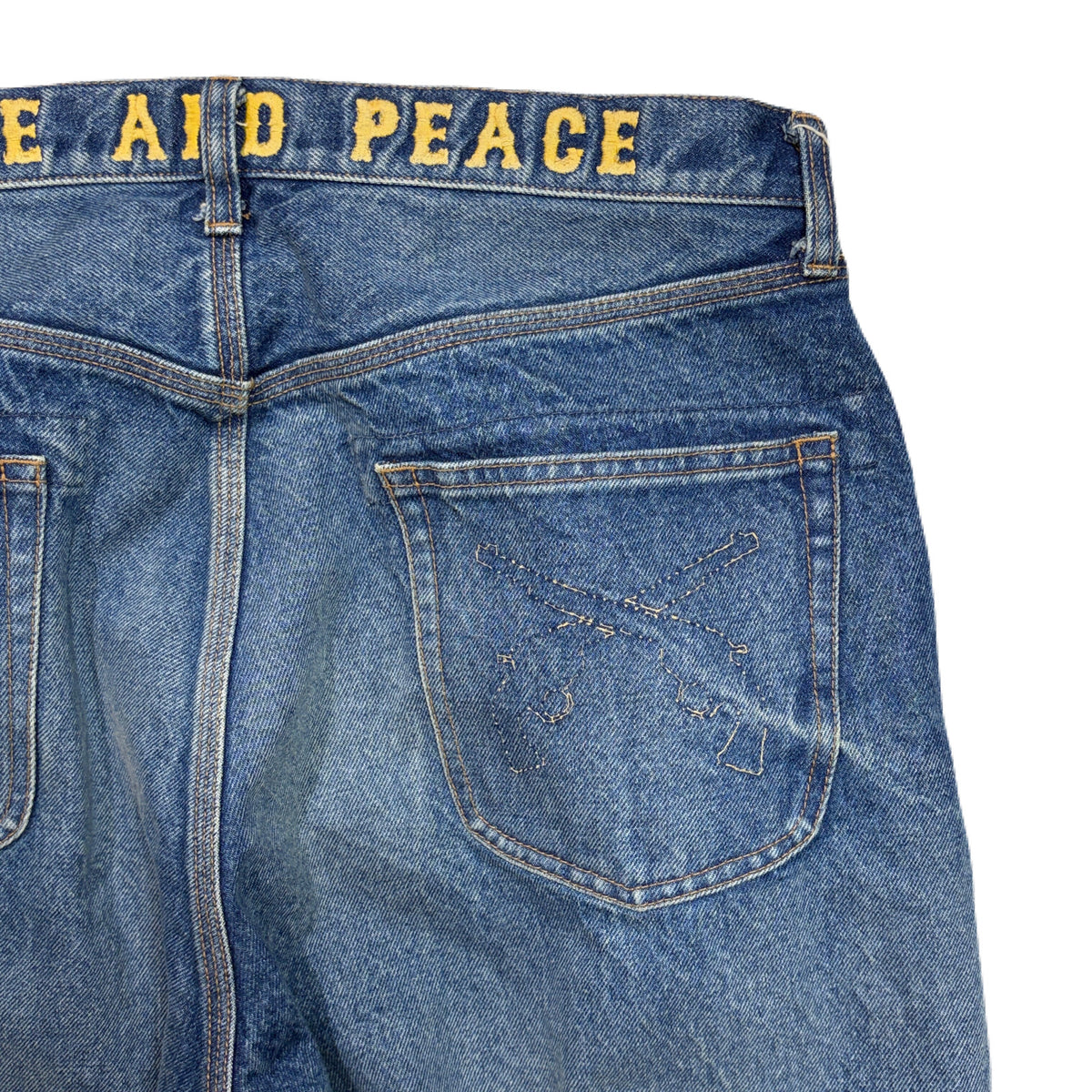 VINTAGE WASH DENIM WIDE PANTS / BLUE